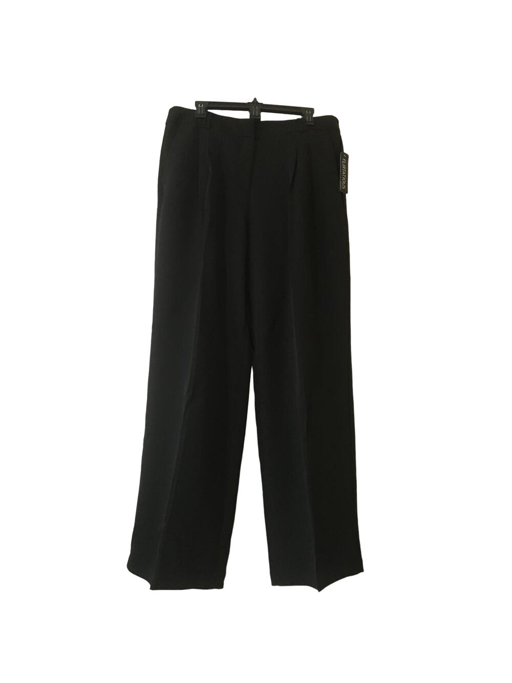 NWT Flirtations Size 15 Young Contemporary Black Slacks Front Slip Pockets